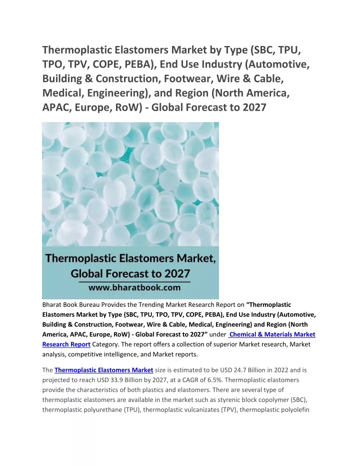 thermoplastic elastomers market by type