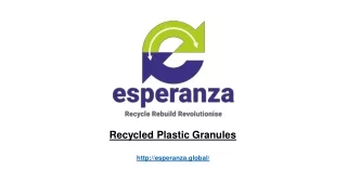 Recycled Plastic Granules