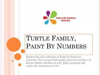 Buy Now Turtle Family - Paint with Numbers Australia