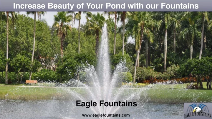 increase beauty of your pond with our fountains