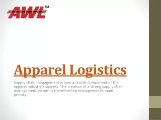 Apparel logistics | Logistics Service Company - AWL India