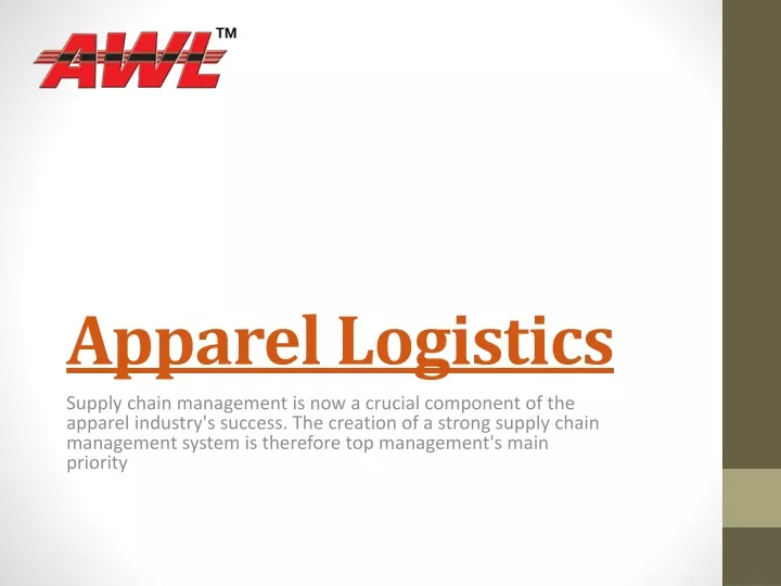 apparel logistics