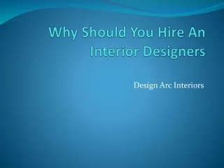 why to hire interior designers