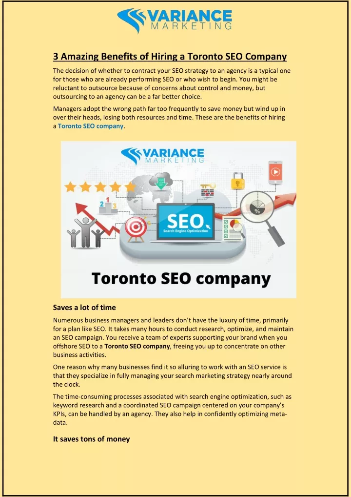 3 amazing benefits of hiring a toronto seo company