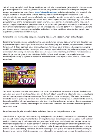 Langkah Mengenali Situs Judi Online Yang Berikan Untung Besar