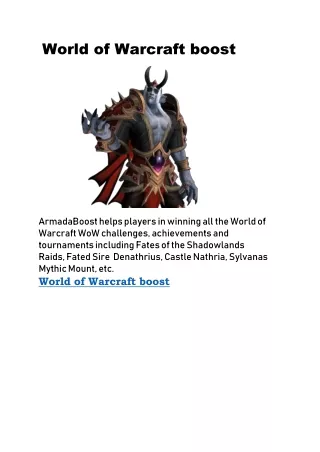 world of warcraft boost