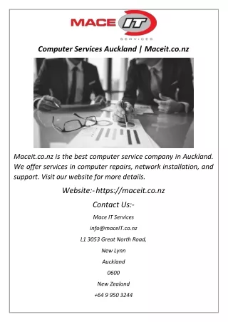 computer services auckland maceit co nz