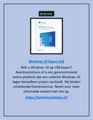 Windows 10 Kopen Usb | Avantixsolutions.nl