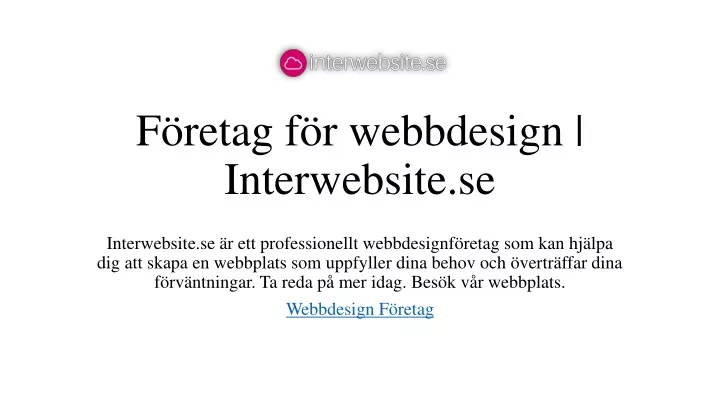 f retag f r webbdesign interwebsite se