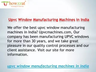 upvc window manufacturing machines in india