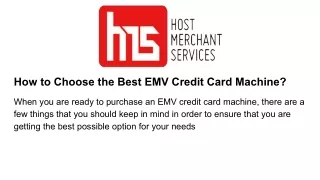how to choose the best emv credit card machine