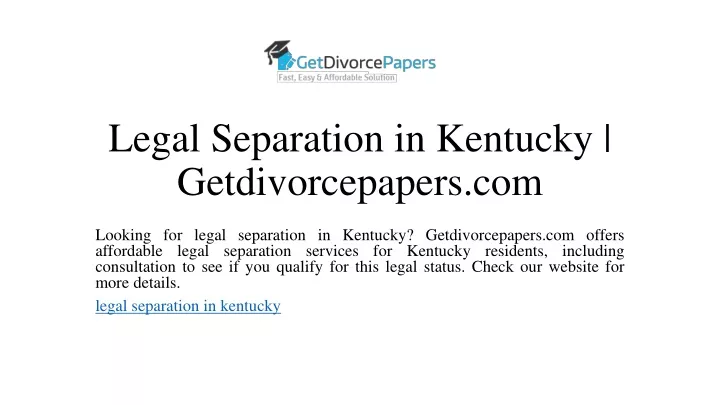 legal separation in kentucky getdivorcepapers com