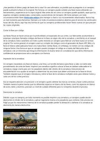 has perdido el ltimo juego de llaves de tu casa