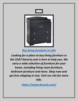 Buy Living Furniture In Usa | Decoriy.com