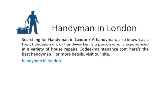handyman in london