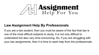 law assignment help by professionals