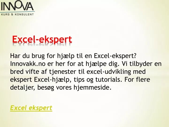 excel ekspert