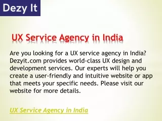 Top UX Agency in India
