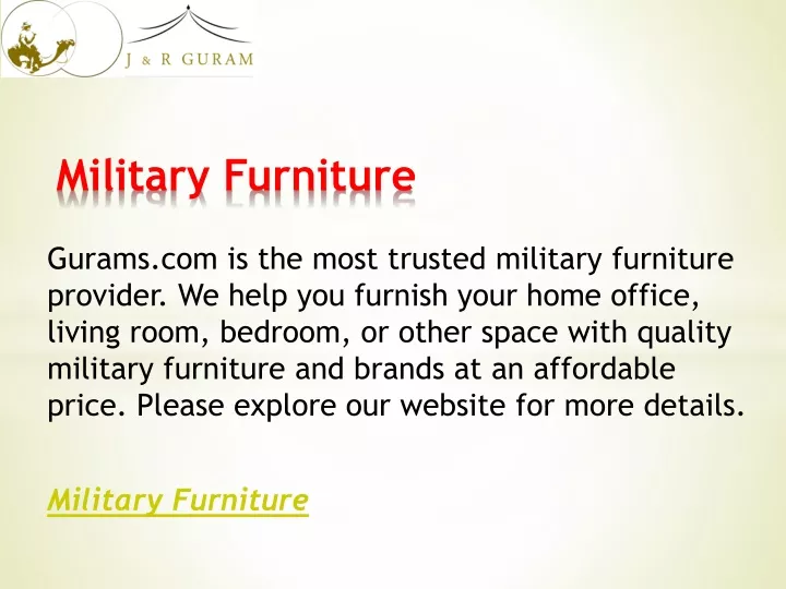 military furniture