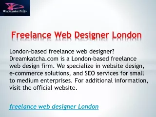 Freelance Web Designer London  Dreamkatcha.com