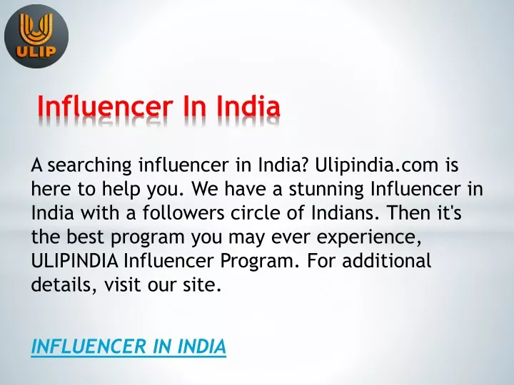 influencer in india