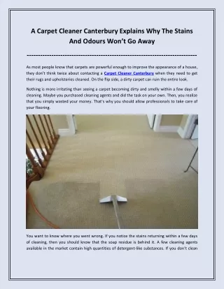 Sun Carpet Cleaning Has Earned The Trust Of The Residents Of Christchurch & Canterbury