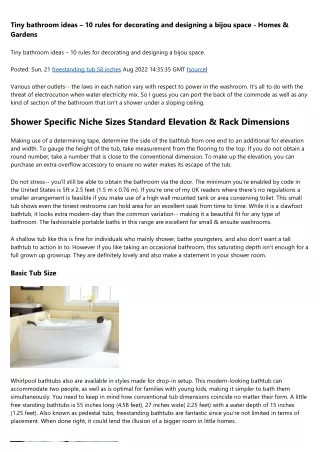 What Are Common Bath Tub Sizes & Dimensions?