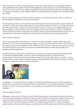 Cosas que debe hacer si ha perdido las llaves del coche