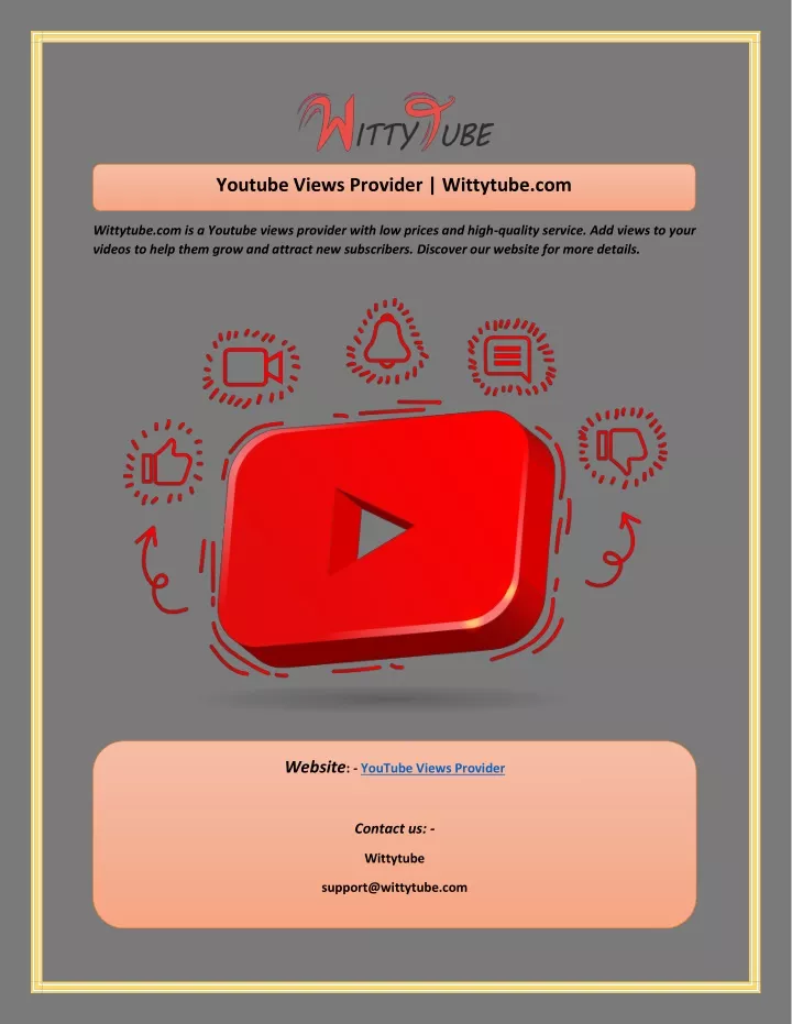 youtube views provider wittytube com