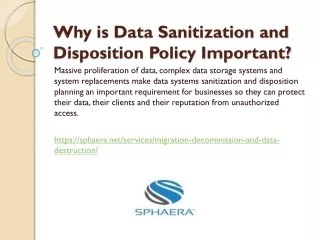 Why is Data Sanitization and Disposition Policy Important?