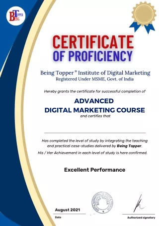 Being topper Digital Marketing Course In Ranchi