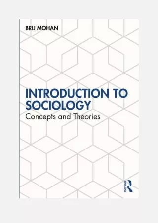 Introduction to Sociology: Concepts and Theories By Brij Mohan