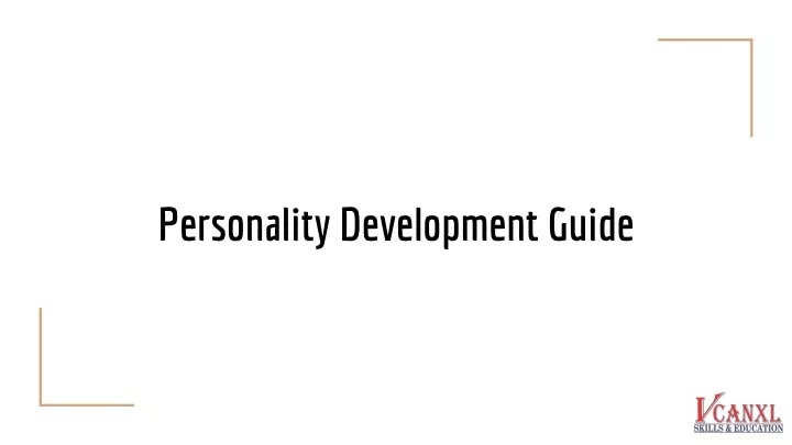 personality development guide
