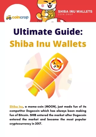 Shiba Inu Wallets - SHIB - CoinCrop