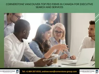 Cornerstone Vancouver-Top Peo Firms In Canada For Executive Search And Services