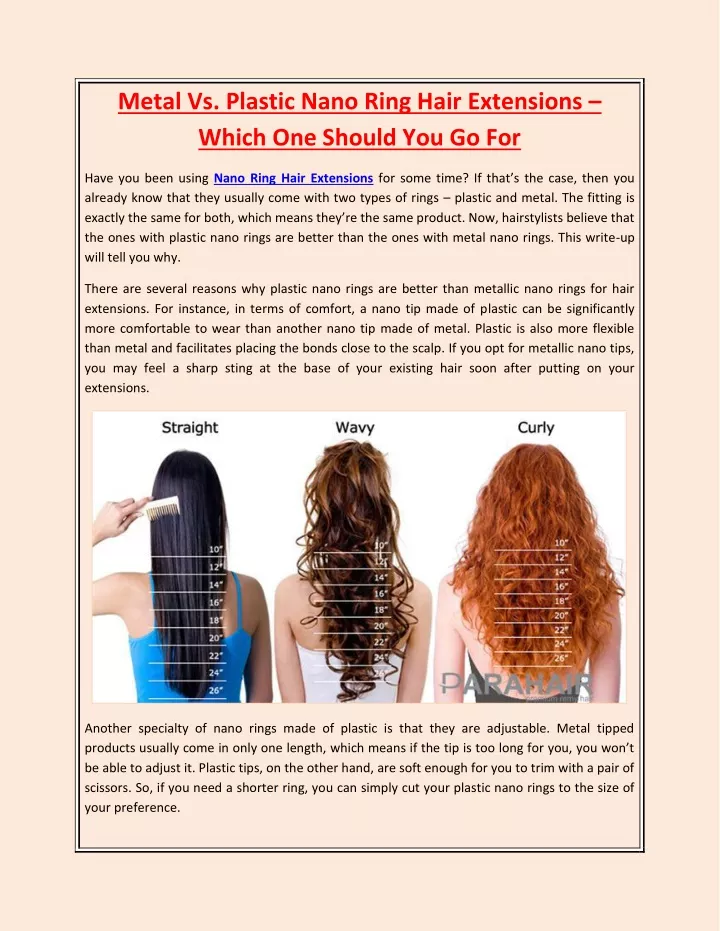 metal vs plastic nano ring hair extensions which