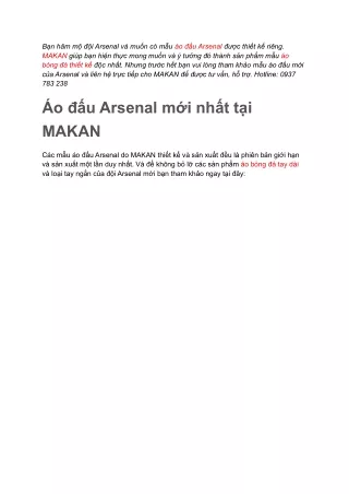 Áo đấu Arsenal