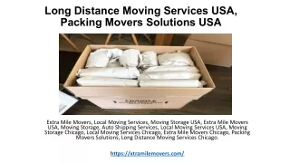 Long Distance Moving Services USA, Packing Movers