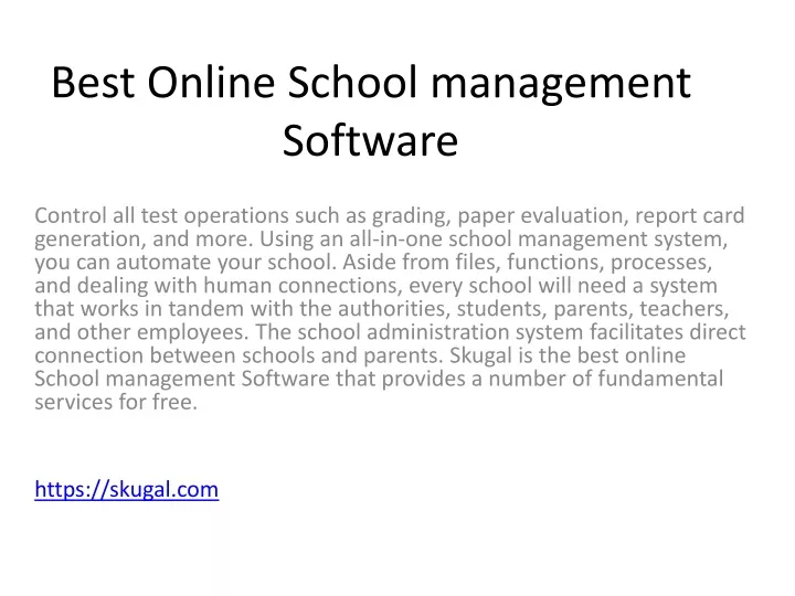 PPT - Best Online School management Software PowerPoint Presentation ...