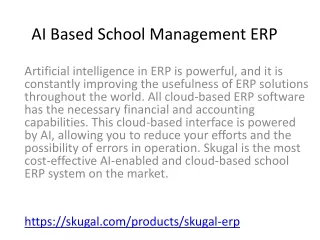 ai based school management erp