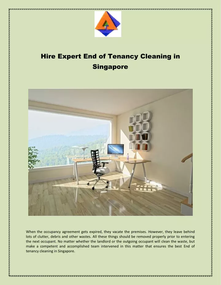 hire expert end of tenancy cleaning in singapore