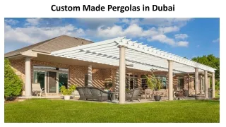 custom made pergolas in dubai