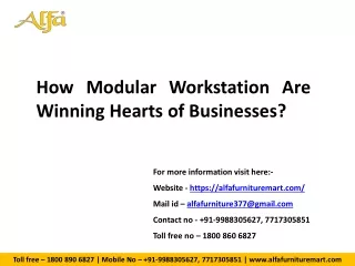 How Modular Workstation Are Winning Hearts of Businesses