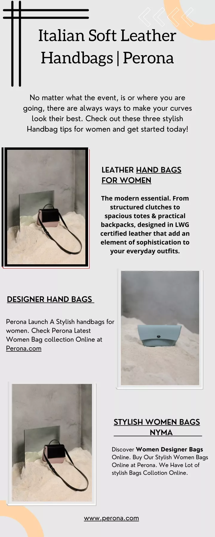 italian soft leather handbags perona