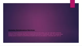 Website Maintenance Services