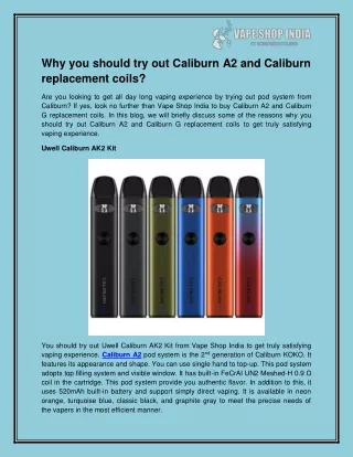 why you should try out caliburn a2 and caliburn