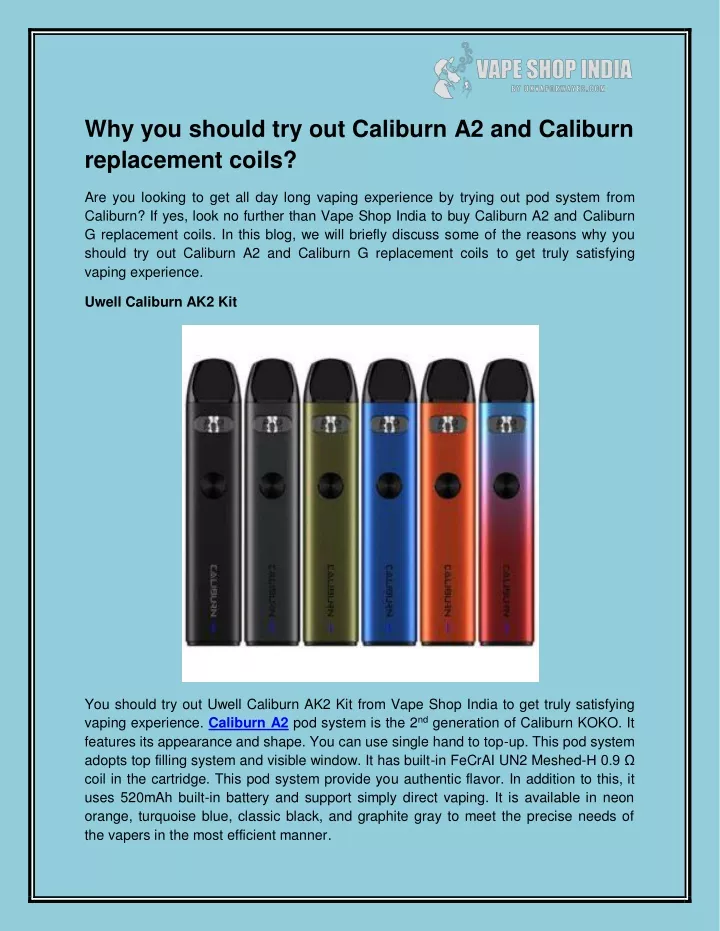 why you should try out caliburn a2 and caliburn
