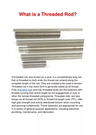 What is a Threaded Rod?