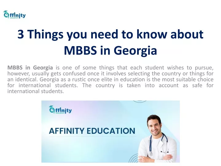 3 things you need to know about mbbs in georgia