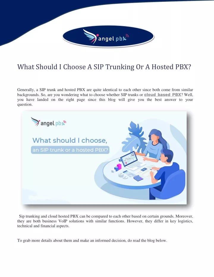 what should i choose a sip trunking or a hosted